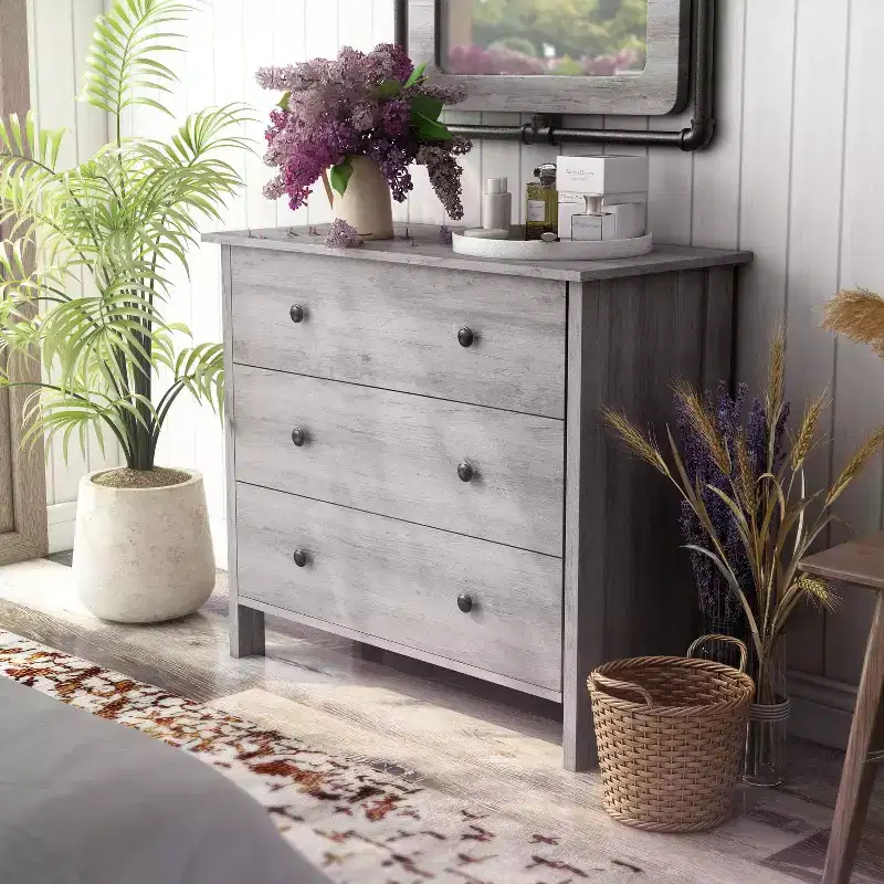 3 Drawer Dresser - MDF with Anti-Tip Hardware