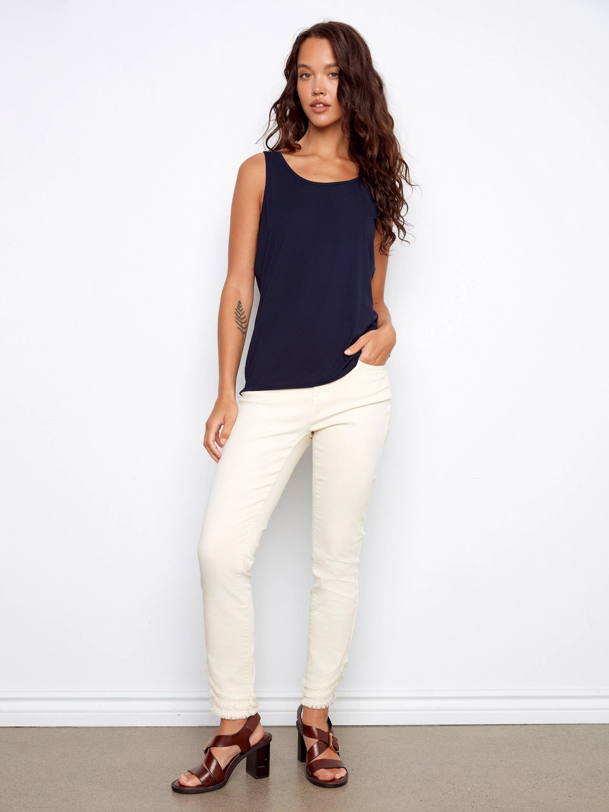 Reversible Soft Fabric Cami - Navy