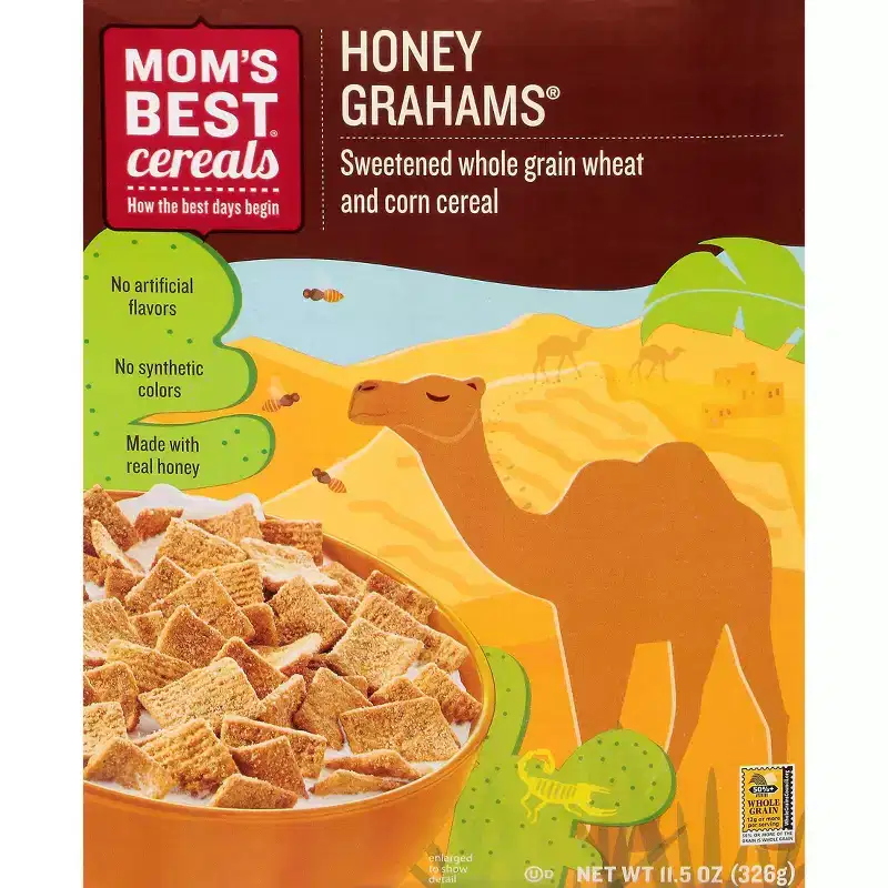Mom's Best Cereal, Honey Grahams - Case of 8 - 11.5 oz