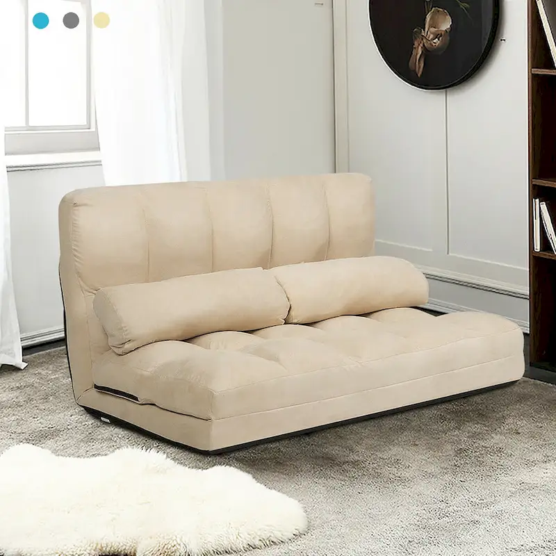 Foldable Floor Sofa Bed with 6-Position Adjustable Backrest – 330 lb Capacity