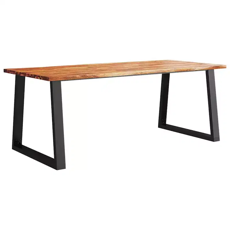 Dining Table with Live Edge, Solid Wood Acacia
