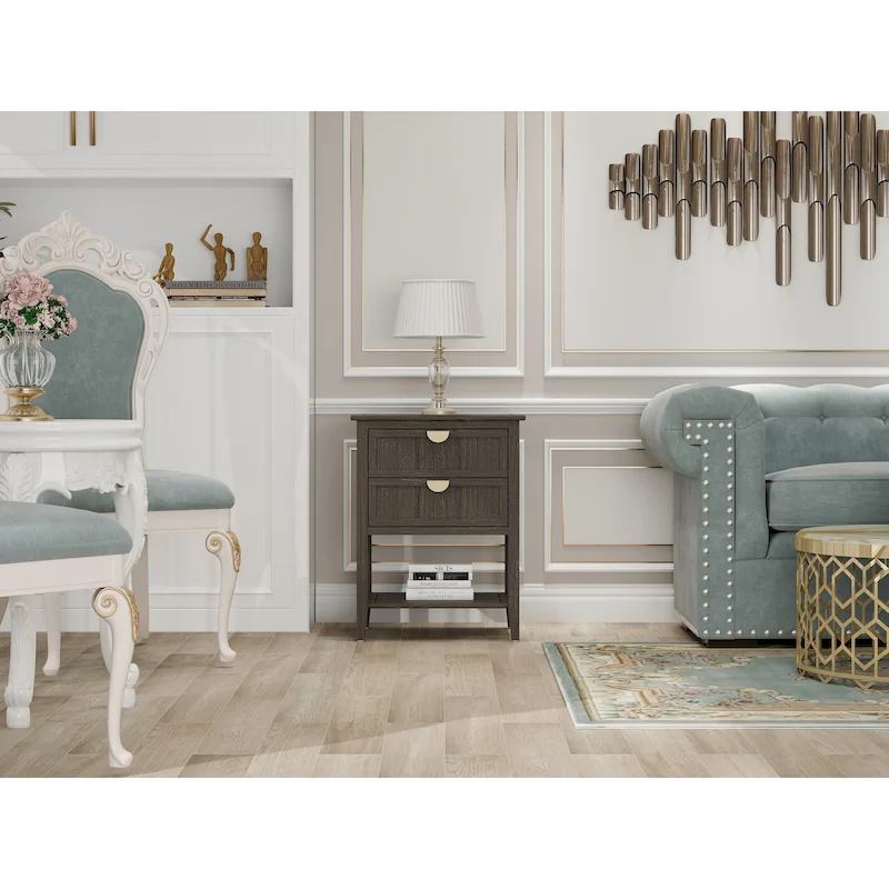 2 Drawer Side table