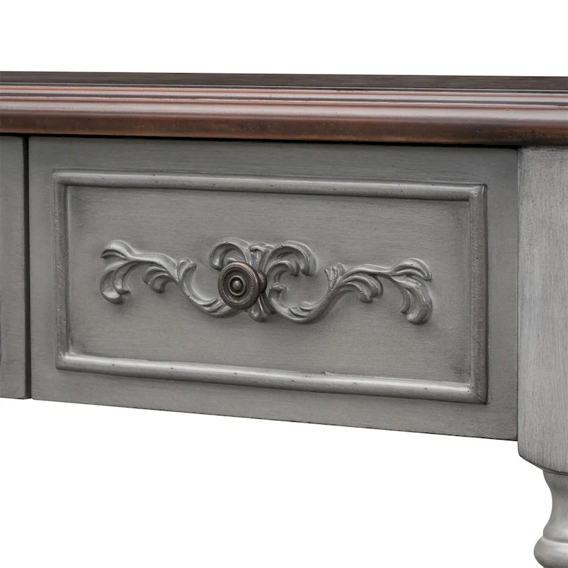 Merax Curved Console Table with 4 Drawers and 1 Shelf