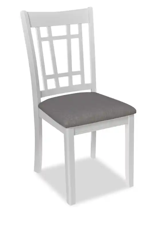 Dining Chair with Linen-Look Fabric - Dove Grey