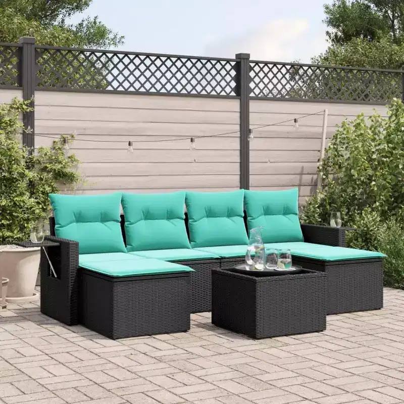vidaXL Garden Sofa Set and PE rattan Modular