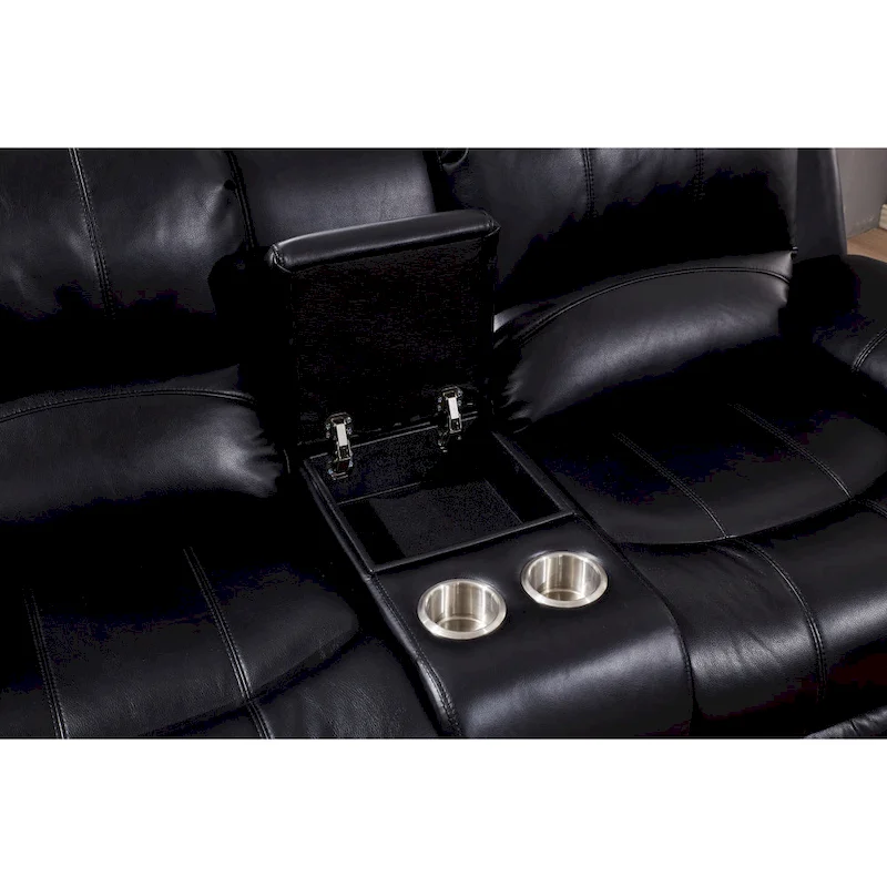 Betsy Furniture 2 Piece Bonded Leather Power Reclining Living Room Set, Sofa and Loveseat