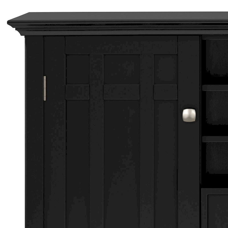 WYNDENHALL Freemont SOLID WOOD 54 Wide Transitional Sideboard Buffet & Wine Rack - 17 D x 54 W x 36 H
