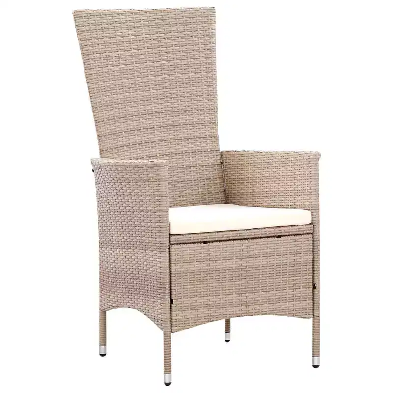 vidaXL Outdoor Dining SetPE Rattan 29.5 x 59.1 in