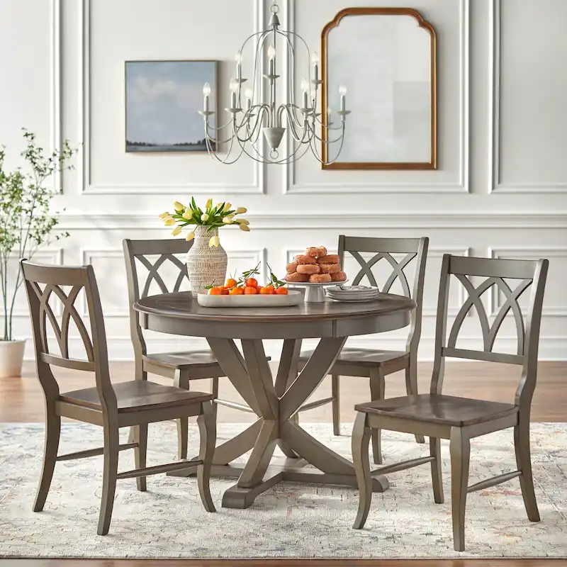 Lifestorey Montauk Solid Wood 5-piece Dining Set