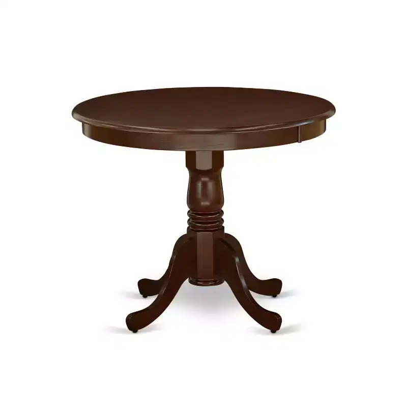 HomeStock ANCL5 MAH Round Dining Set Mahogany