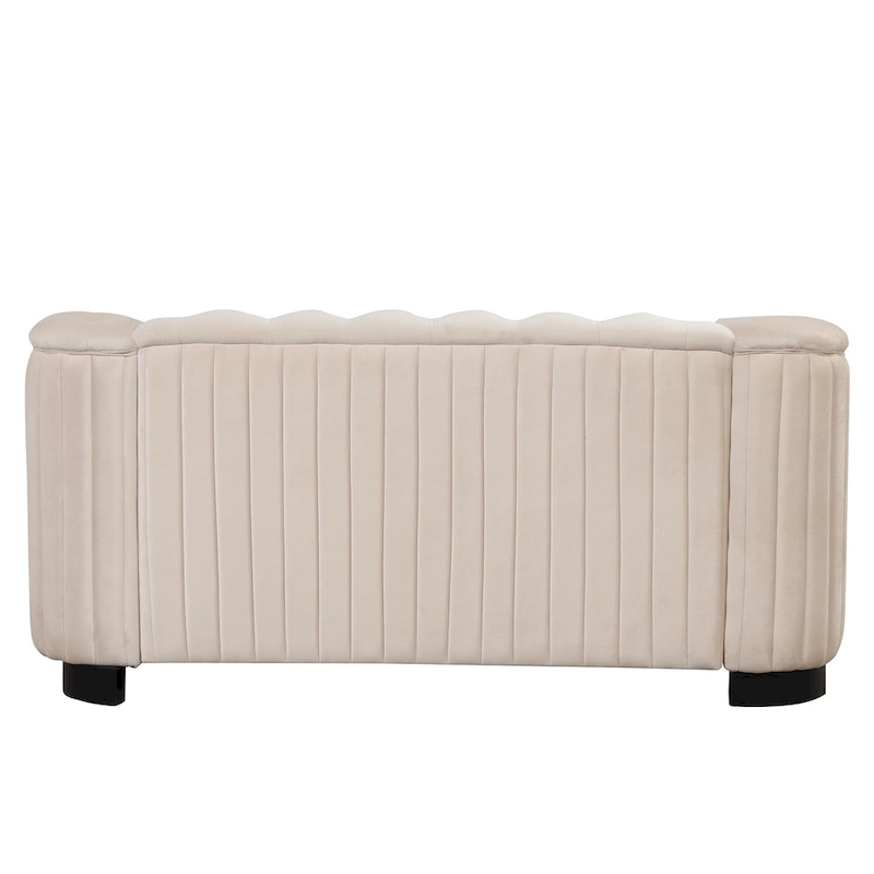 64.3 Velvet Upholstered Loveseat Sofa,Modern Loveseat Sofa with Thick Removable Seat Cushion,2-Person Loveseat Sofa Couch