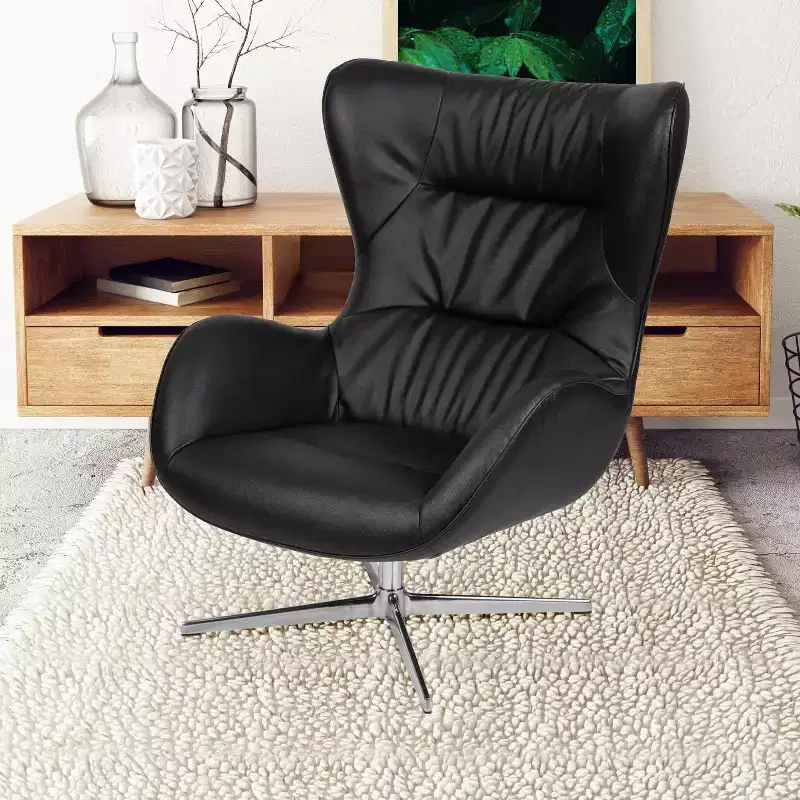 Flash Furniture Home and Office Retro Swivel Wing Accent Chair