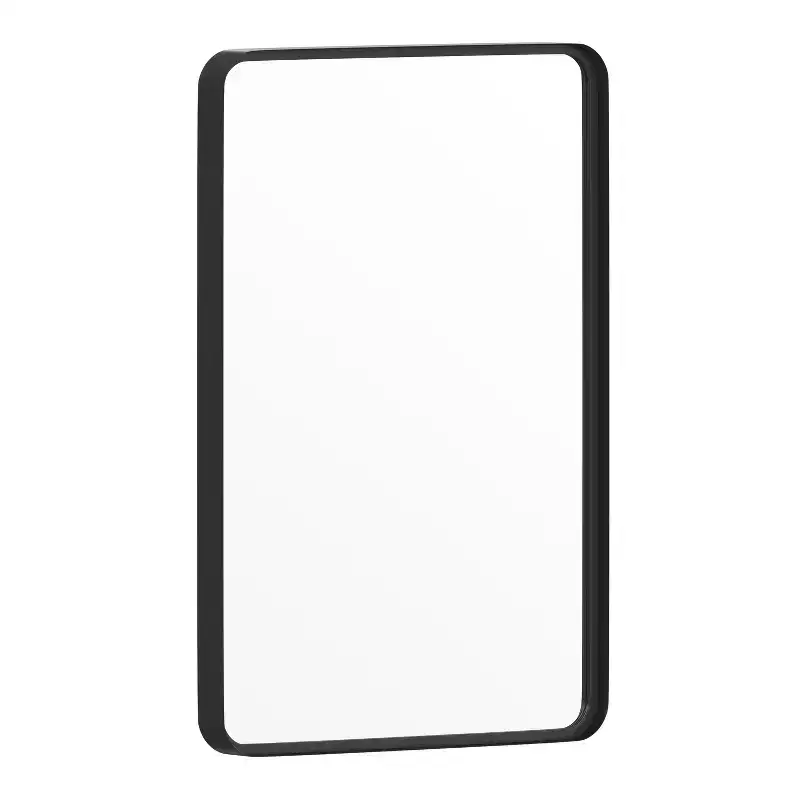 Emma and Oliver 20 x 30 Rectangular Wall Mirror with Black Frame, Silver Backing for Clarity and Shatterproof Glass for Entryways, Bathrooms & More