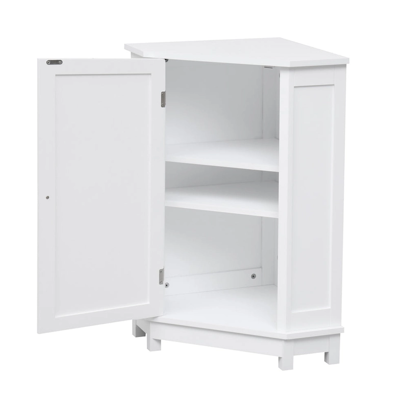 Bathroom MDF Cabinet Triangle Corner Storage Cabinet with Adjustable Shelf