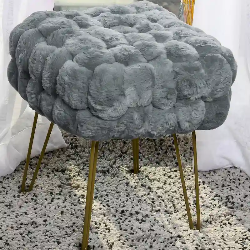 FoxFauxFur Pouf Stool