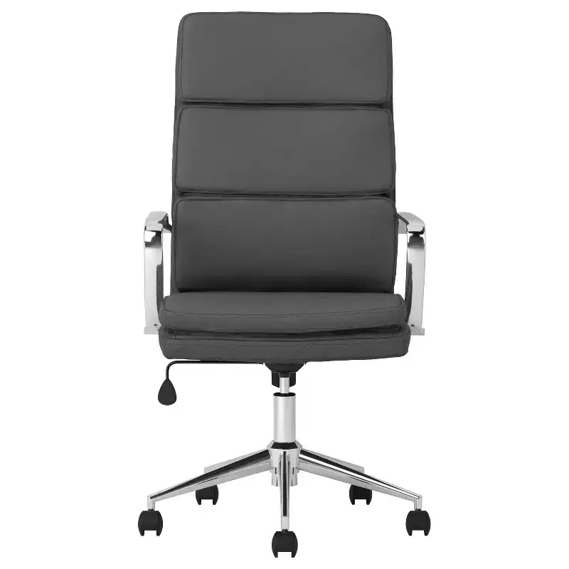 HomeStock 46.5 in.H Fixed Height Black Foam Seat Material with Lumbar Support Ergonomic Office Chairs