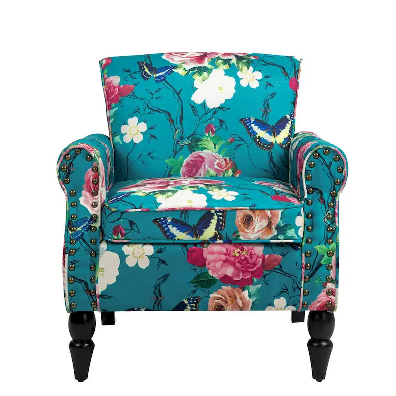 Living Room Armchair with Nailhead Trim - 29.9W x 29.9H x 32.9D