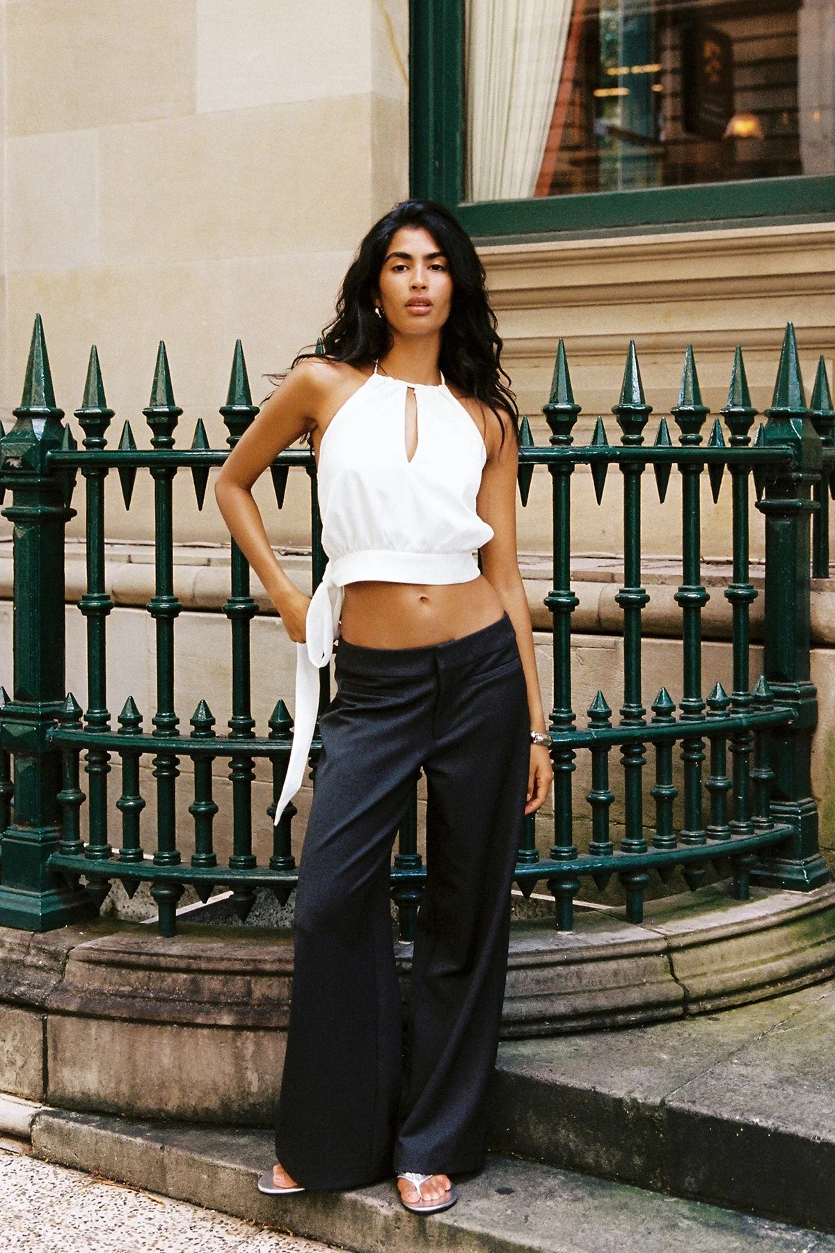 Mid Rise Pant Charcoal