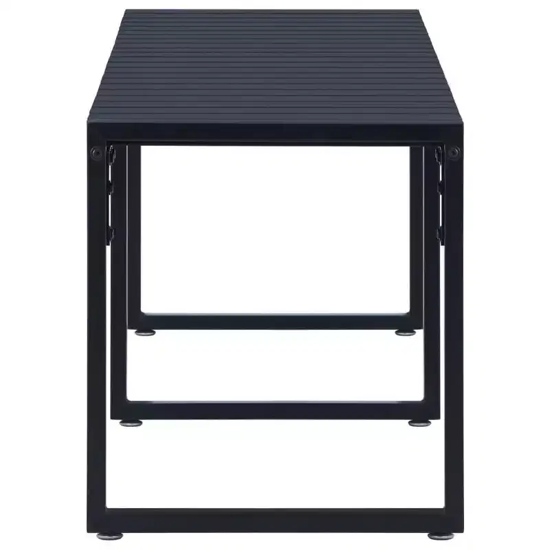 vidaXL Garden Bench Black PS board 70.9 in wide Durable Garden Bench