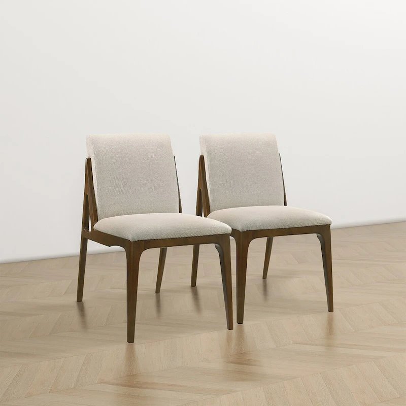 Omaha Luxury Modern Solid Wood Dining Chair (Set of 2)