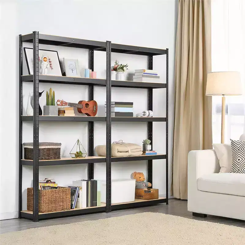 Yaheetech 2PCS 5-Tier Metal Storage Shelving Adjustable Display Rack