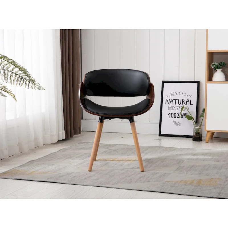 Leisure Chair with Synthetic Leather Upholstery - 24