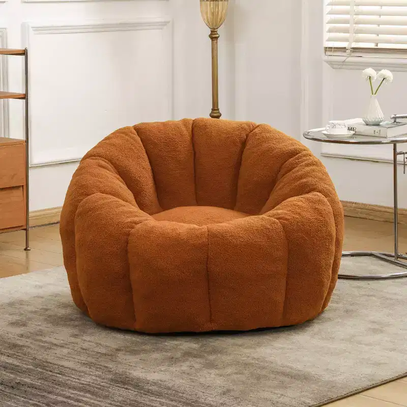 YOSIMFUR Bean Bag Chair, Bean Bag Sofa Chair with Armrests Stuffed High-Density Foam, Lazy Sofa Comfy Chairs BeanBag Chair for Adults in Living Room