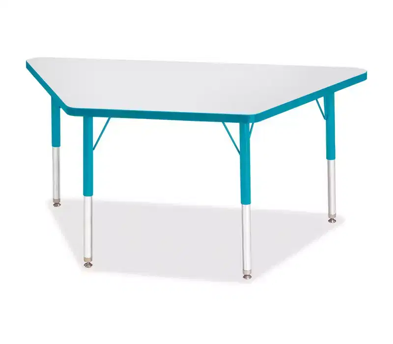 Elementary Height Prism Edge Trapezoid Activity Table (24 x 48) in Blue