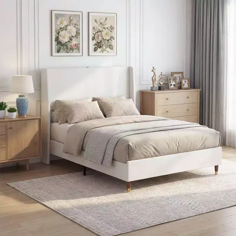 Ora Maison Modern Upholstered Storage Bed
