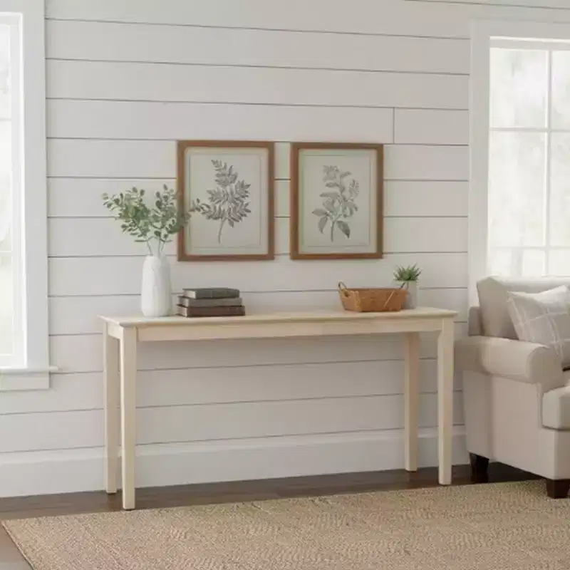 Style Unfinished Hardwood Console Table – 60