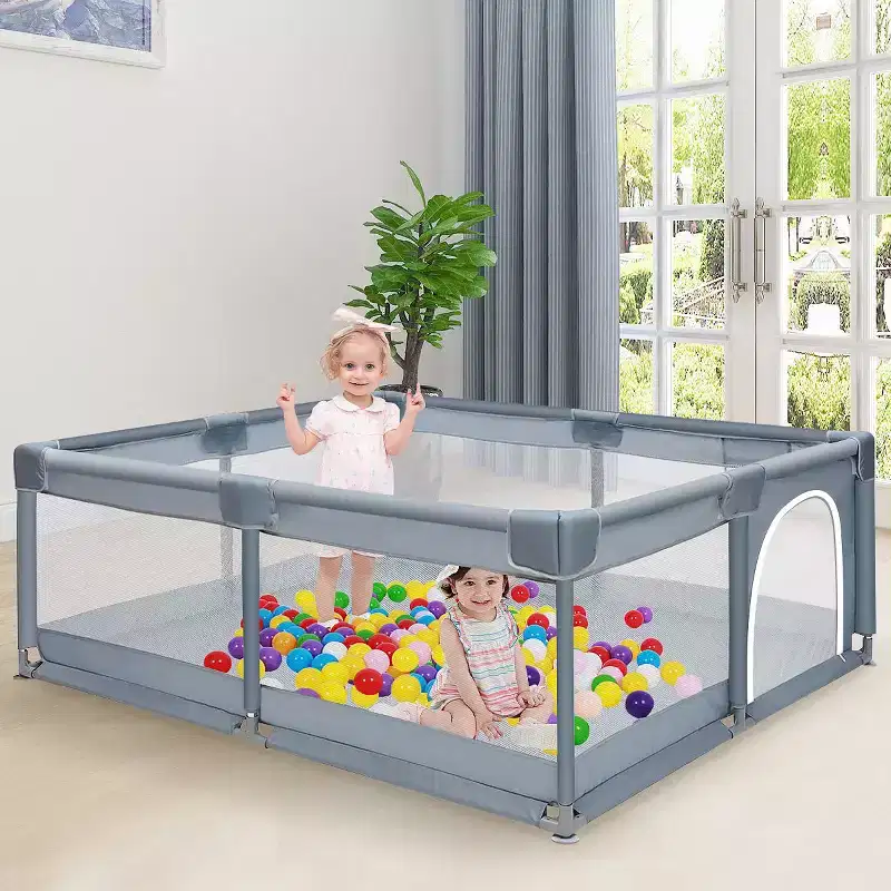 79x79 4-Panel Baby Playpen Spacious & Secure Portable Playard