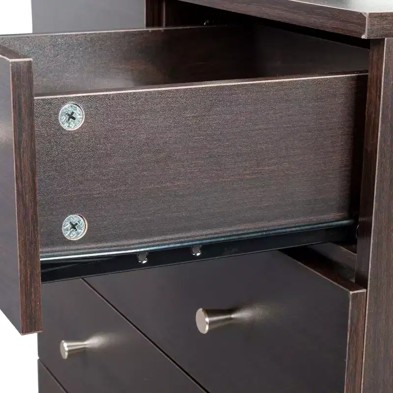 Karl Home 7-Drawer Gray Particle Board 25.98in. W Chest of Drawer