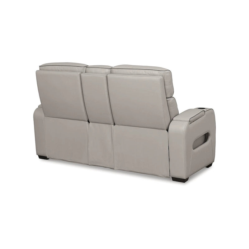 Gray Power Reclining Loveseat with Console - 75W x 40D x 44H