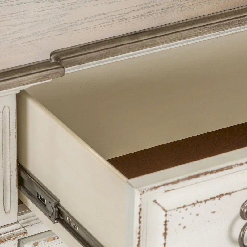 The Gray Barn Abbey Park Weathered Brown & Antique White 5 Drawer Chest