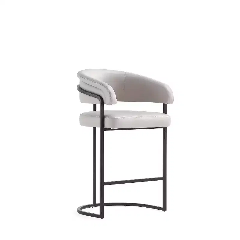 Modern Leatherette Upholstered Counter Height Barstool