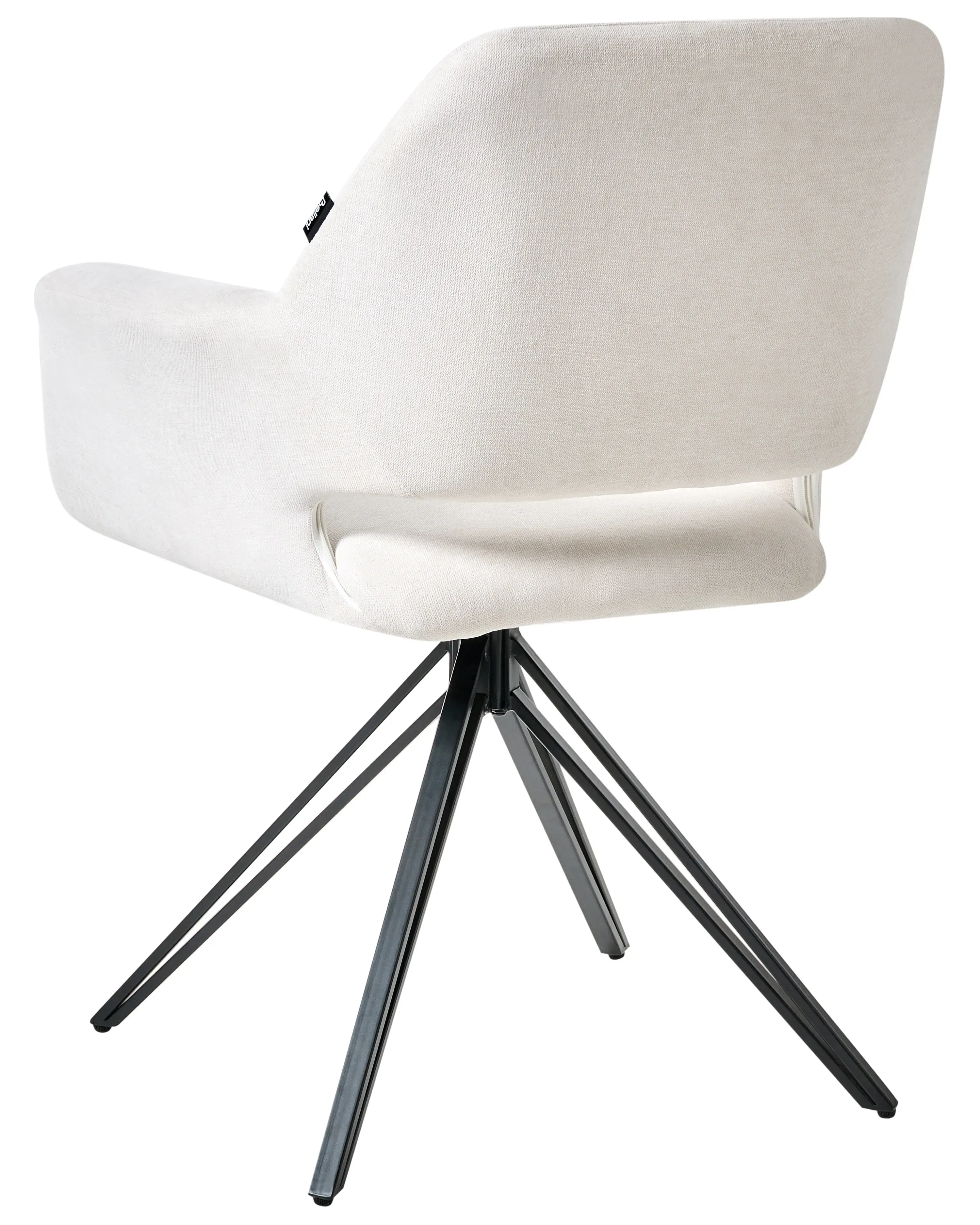 Set di 2 sedie da pranzo Tessuto Bianco sporco con braccioli
