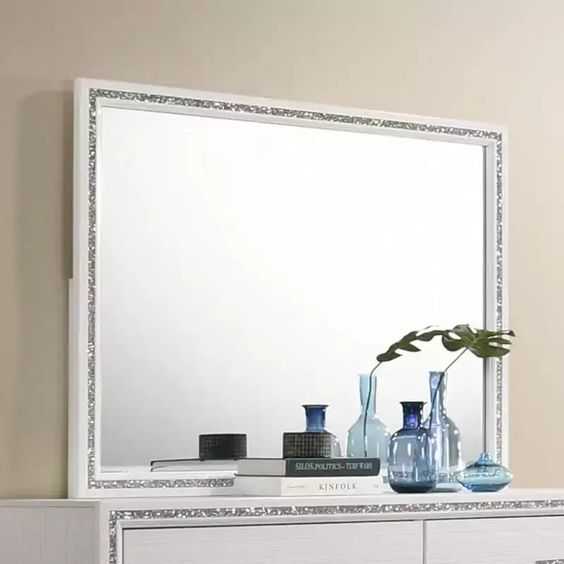 Acme Furniture Haiden Dresser Mirror White Finish