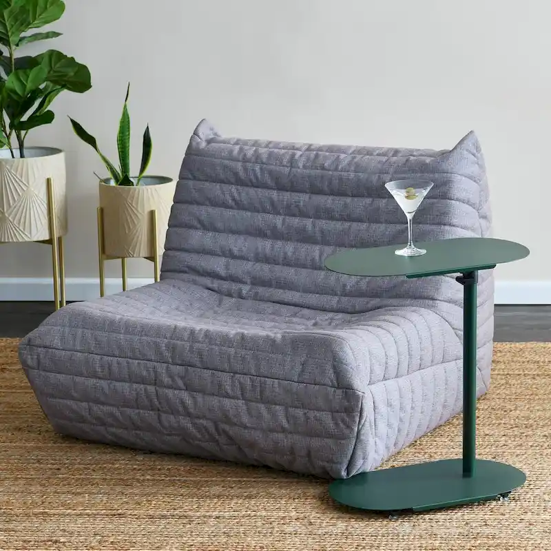 Modern Adjustable C-Shaped End Table - 20.0L x 11.0W x 32.0H