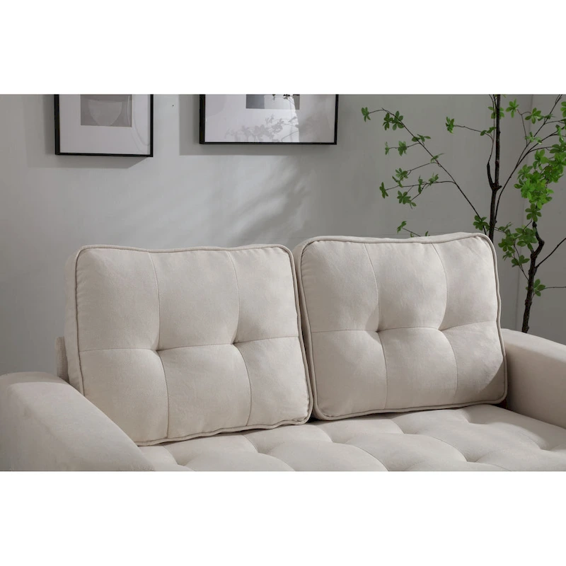 3 Fold Velvet Sofa,Convertible Sleeper Sofabed with Pull Out Couch Bed