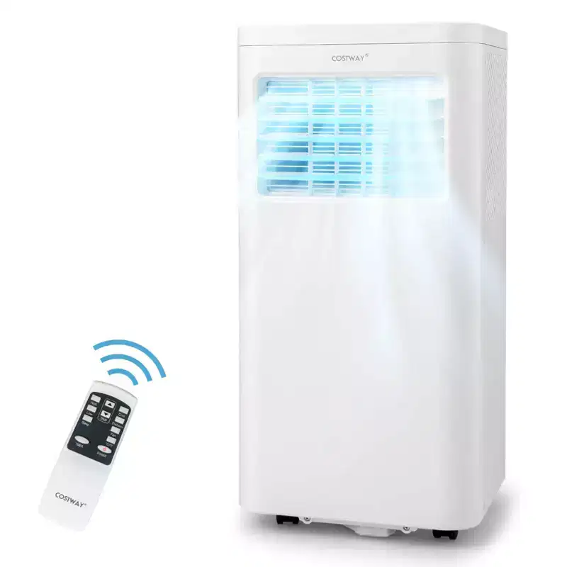 Costway 6000 BTU (10000 BTU ASHRAE) Portable Air Conditioner 3-in-1 AC Unit With Cool Dehum Fan Sleep Mode