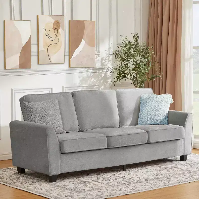 3 Seater Sofa Couch Oversized Modern Chenille 83 Inch Couch, Comfy Deep Seat Lounge Loveseat, Washable Cozy Cloud Sofa for Home Office Apartment