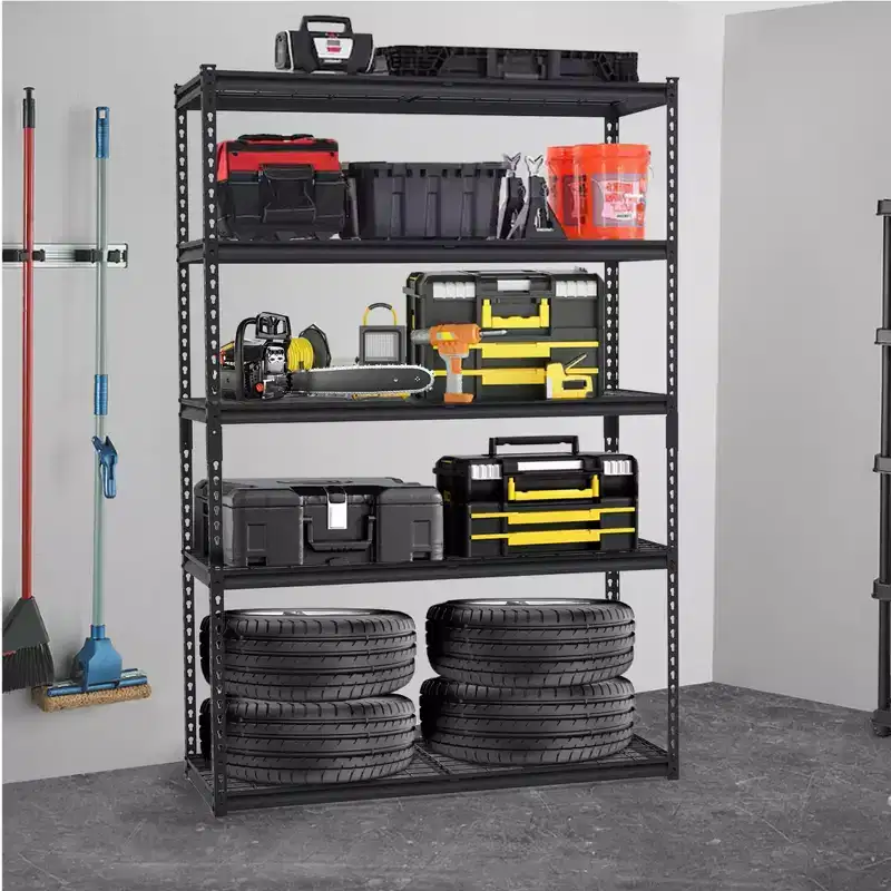 Heavy Duty Garage Shelving, Adjustable 5-Tier Storage Shelves, Industrial Steel Wire Rack