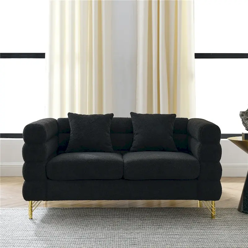 Oversized 2 Seater Sectional Sofa, Living Room Fabric Sectional Sofa