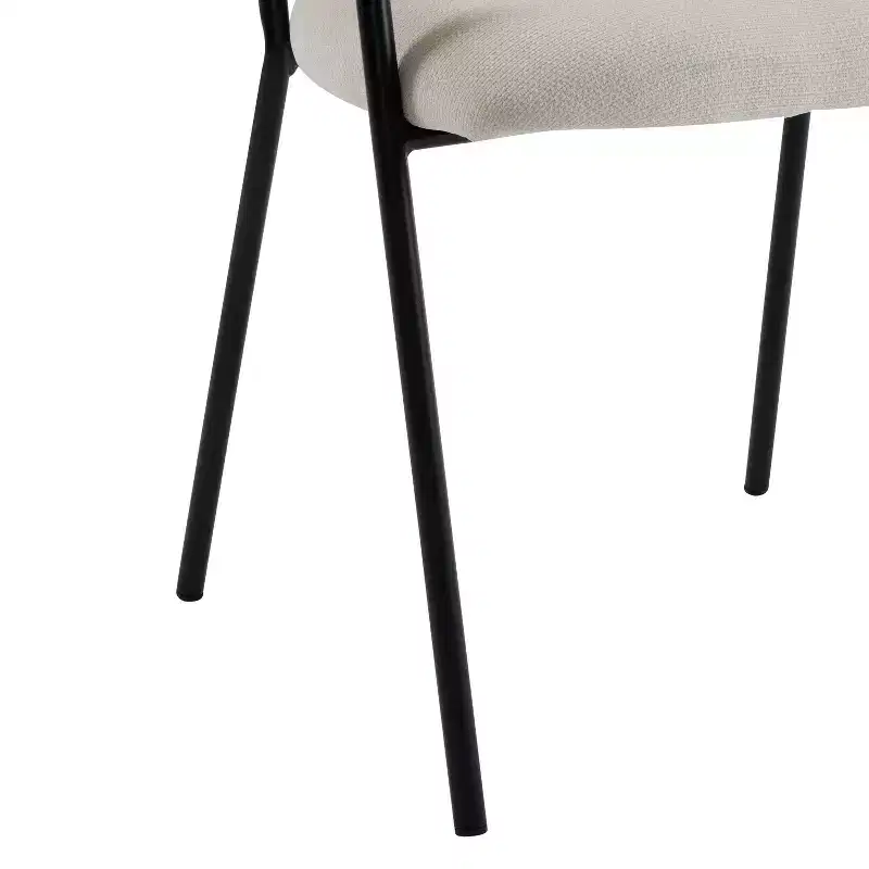 Christopher Knight Home Nest Modern Upholstered Dining Chairs with Metal Frame (Set of 2)