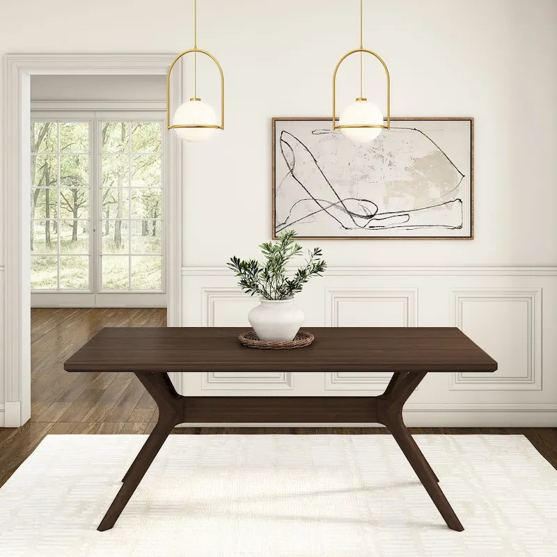 Plank and Beam Verso Cross Leg Rectangular Dining Table - 72