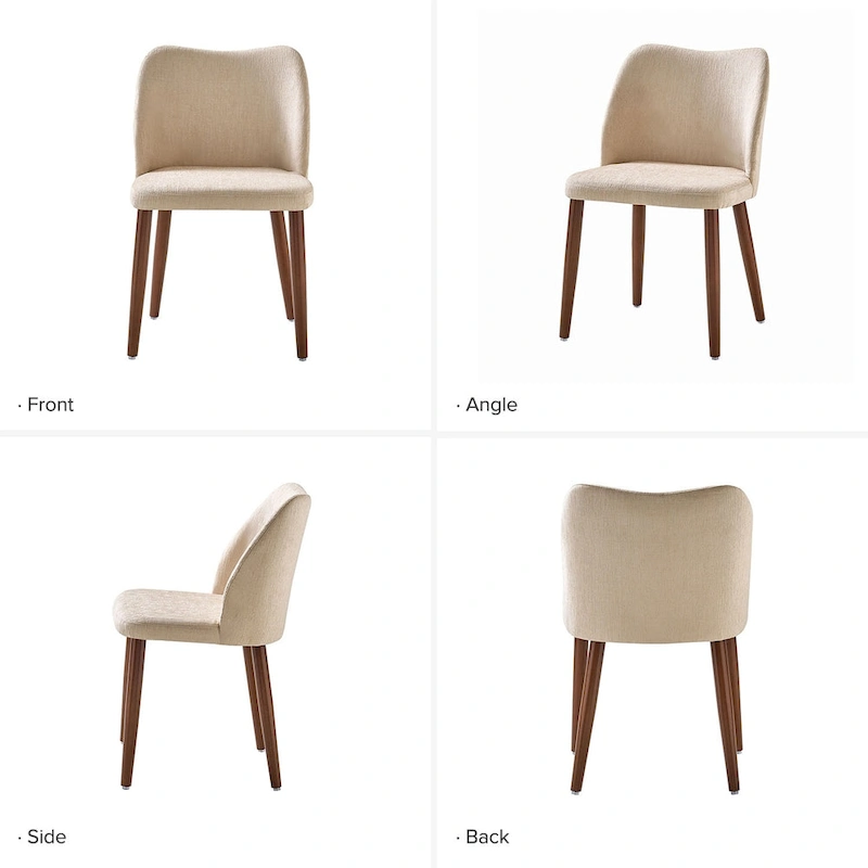 Melisa Upholstered Solid Wood Dining Chair Set of 6 by HULALA HOME