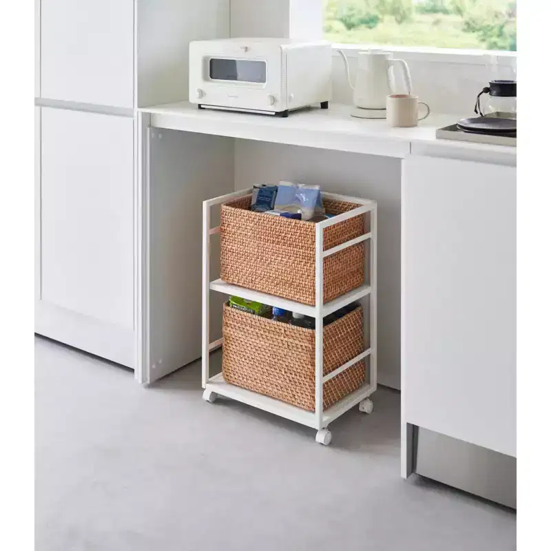 Two-Tier Hideaway Storage Cart (24 H) - Steel