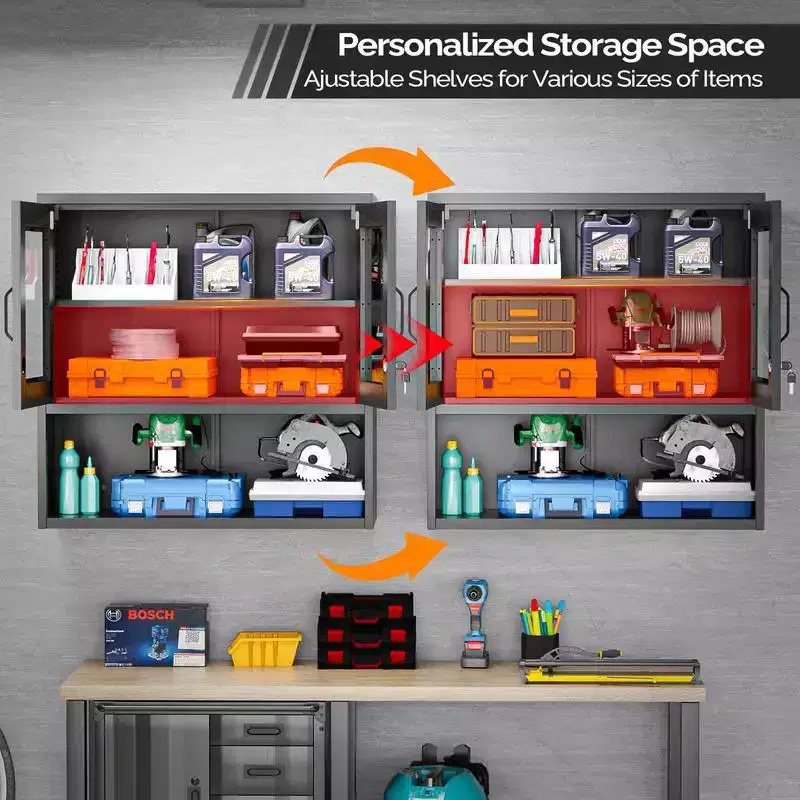 Steel Tool Storage Cabinet Black Hanging Cabinet