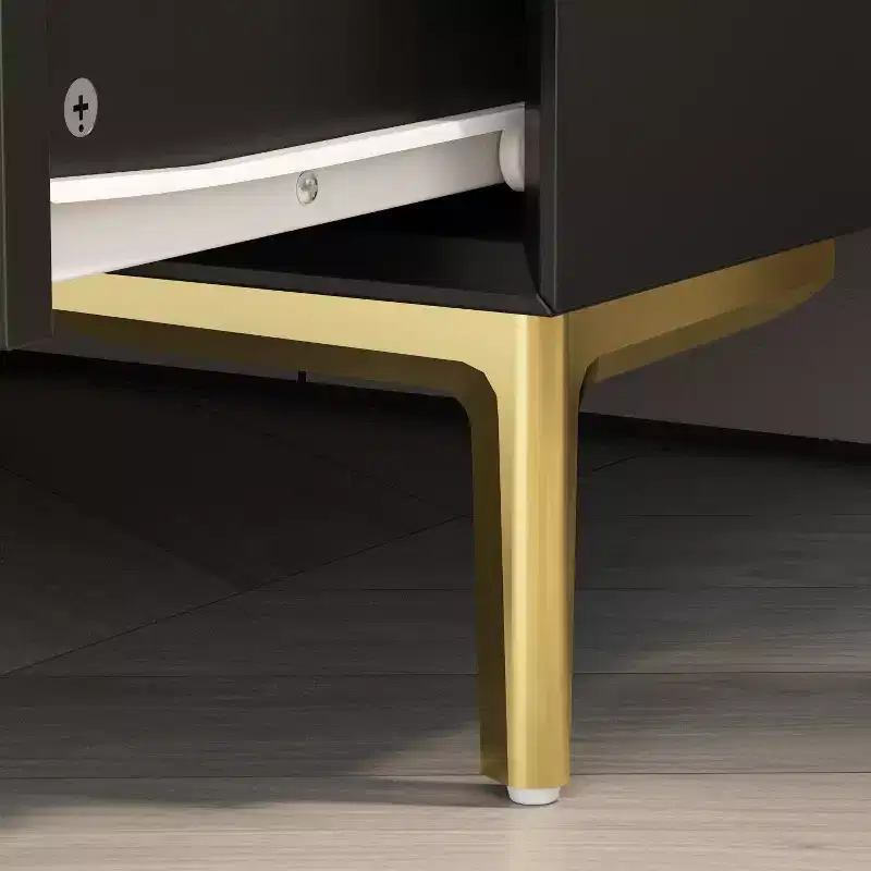 Hitow 3 Drawer Nightstand Metal Base Bedside Dresser
