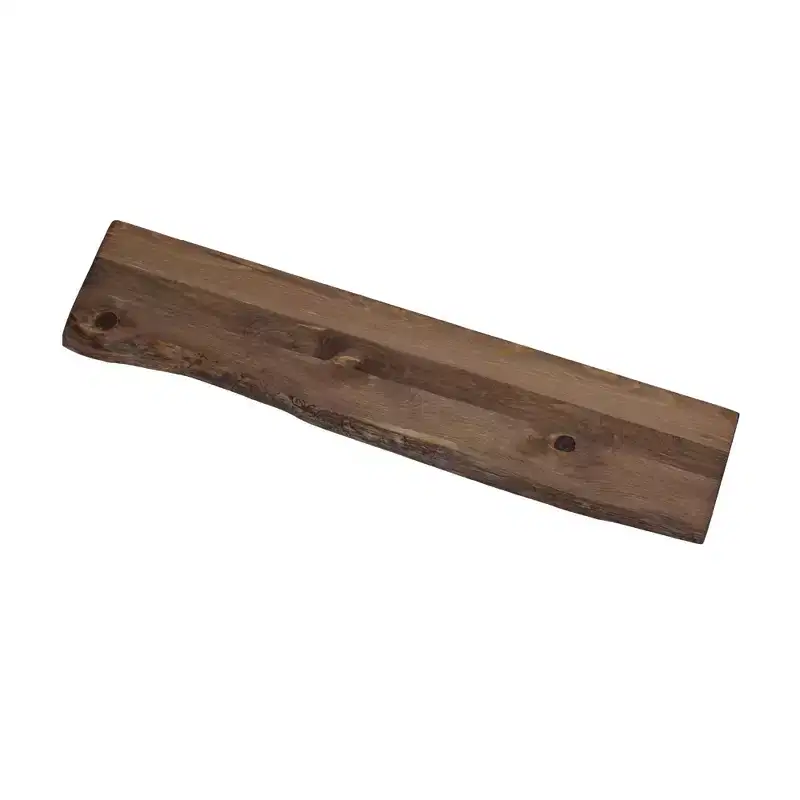 Brown 36 in. Live Edge Wood Shelf (Wood Only) by